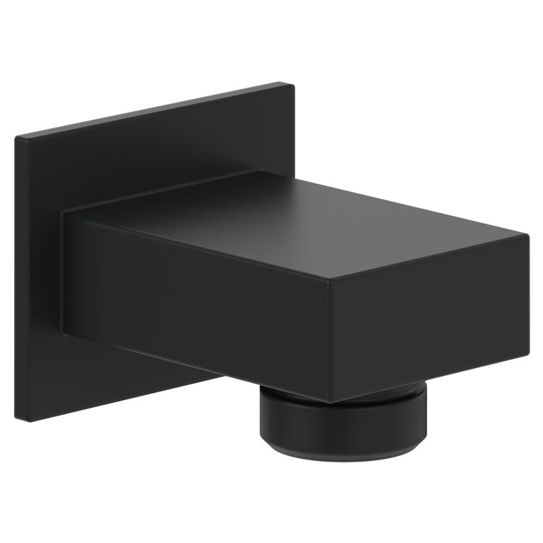 V&B Universal Matt Black Square Shower Outlet Sanctuary Bathrooms